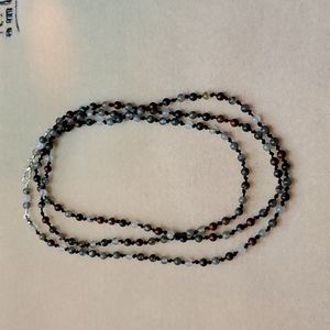 Bloodstone layering necklace or bracelet 45 inches in length